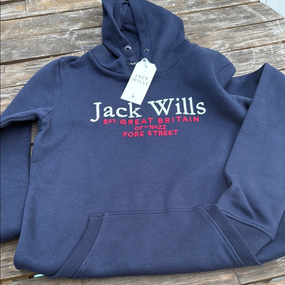 Jack Wills Blue Sweatshirt Classic Pullover Hoodie